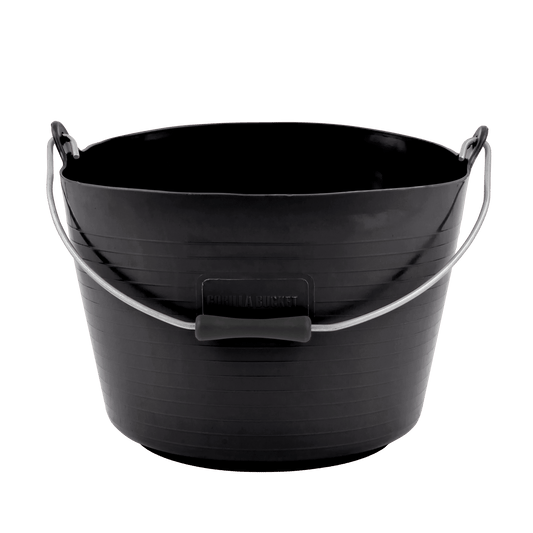 Gorilla Bucket | 22 Litre Flexible Heavy Duty Carry and Utility Bucket - Black