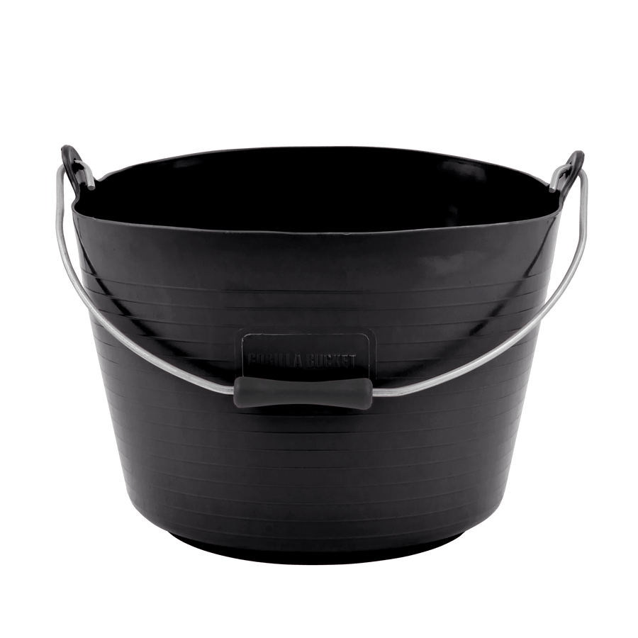 Gorilla Bucket | 22 Litre Flexible Heavy Duty Carry and Utility Bucket - Black