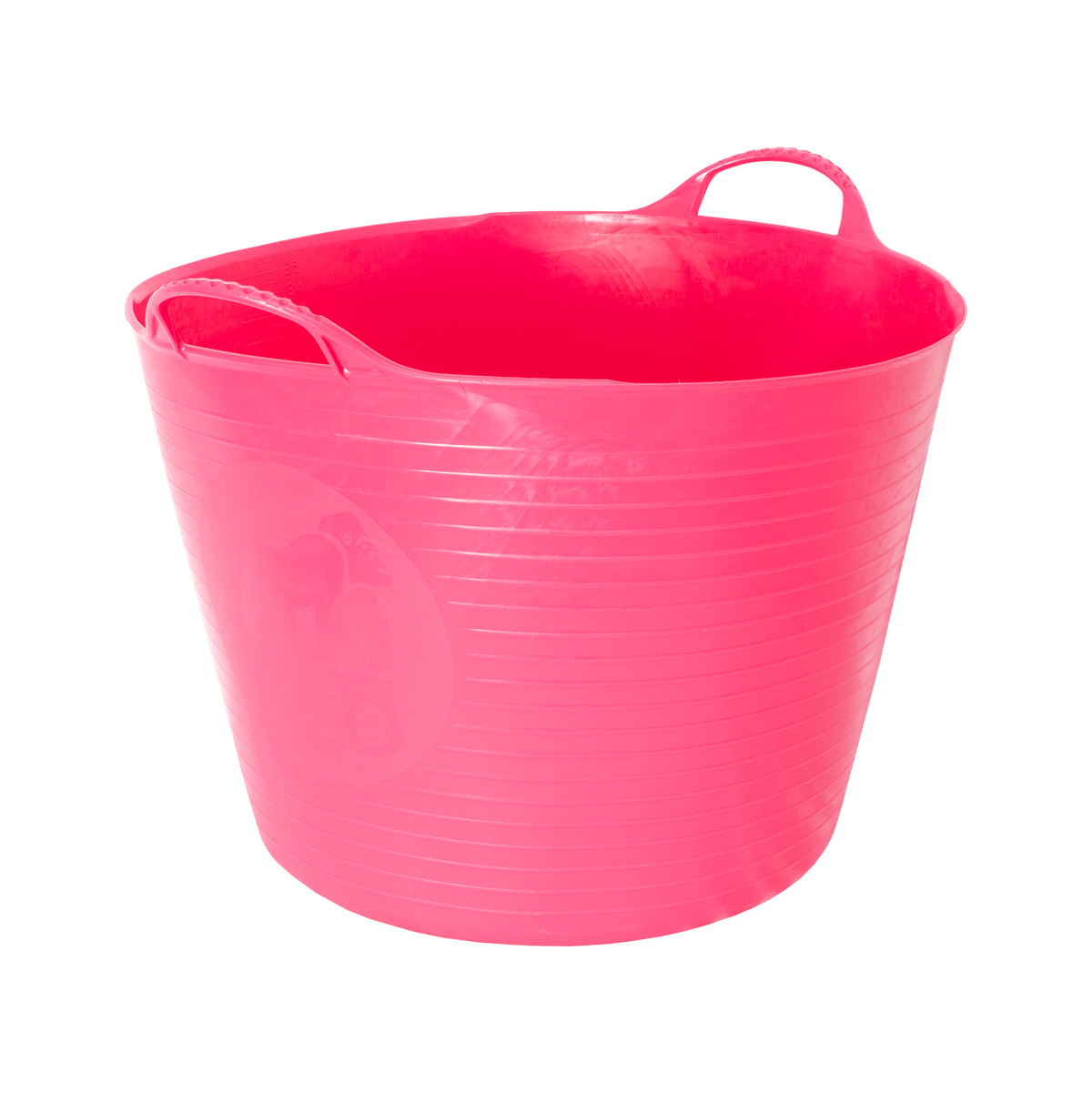 Gorilla Tub® Large 38 Litres | Heavy Duty Flexible Plastic Utility Tub - Pink