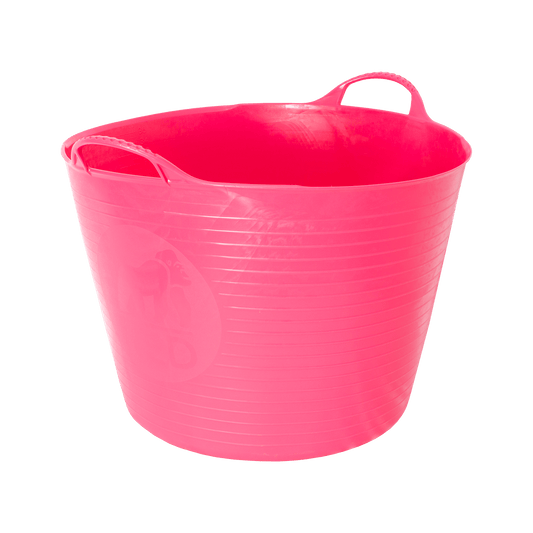 Gorilla Tub® Large 38 Litres | Heavy Duty Flexible Plastic Utility Tub - Pink