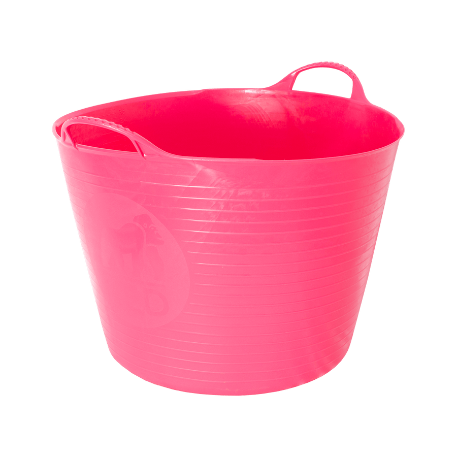 Gorilla Tub® Large 38 Litres | Heavy Duty Flexible Plastic Utility Tub - Pink
