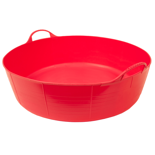 Gorilla Tub® Large Shallow 35 Litres | Heavy Duty Flexible Plastic Utility Tub - Pink