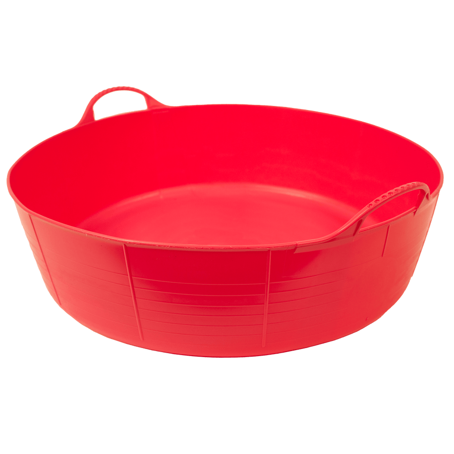 Gorilla Tub® Large Shallow 35 Litres | Heavy Duty Flexible Plastic Utility Tub - Pink
