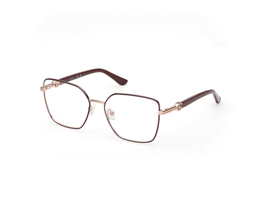 Guess GU50313 069 Woman Optical frames Metal Bordeaux  Squared Normal