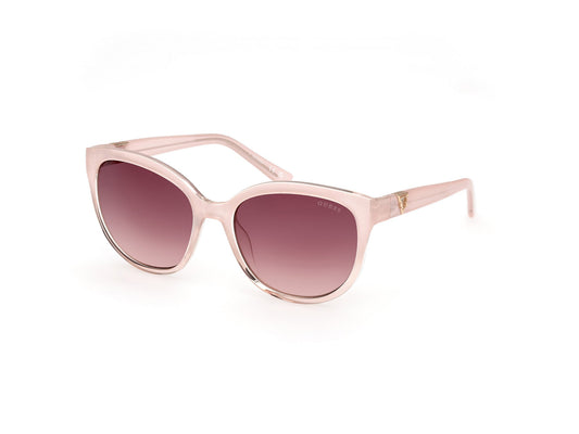 Guess GU7877 74T Woman Sunglasses Injected Pink Bordeaux Round Normal Shaded