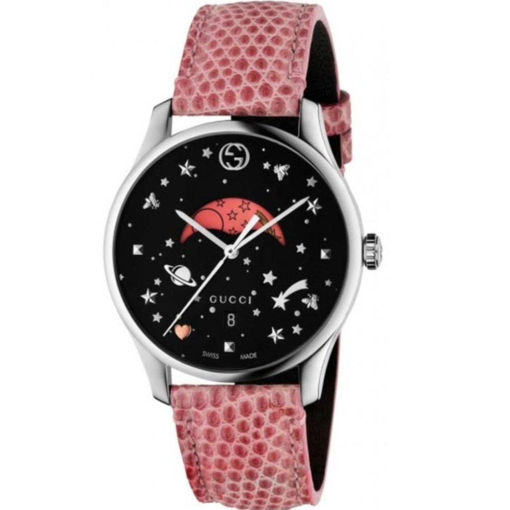 Gucci YA1264046 G-Timeless Moonphase Black Dial Ladies Watch