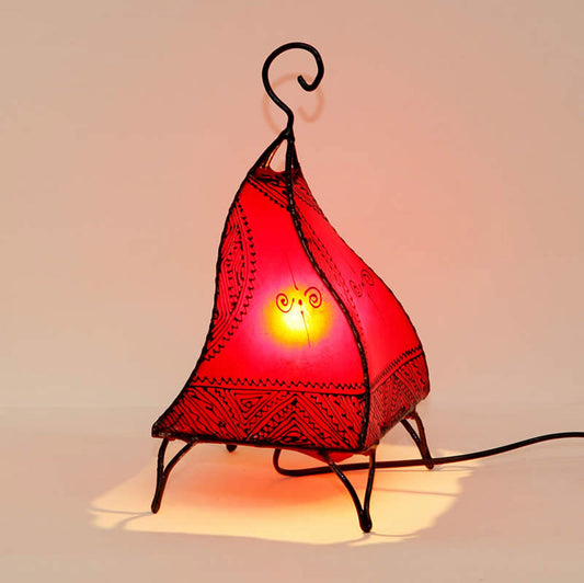 Tischlampe -  Hennalampe Fatuta Rot