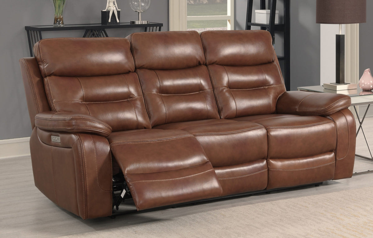 Braylan  Leather Manaul Recliner Sofa Collection - Choice Of Colours - Brown / 1 Seater