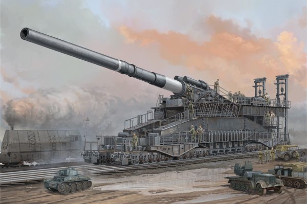 German 80cm K(E) railway gun Dora