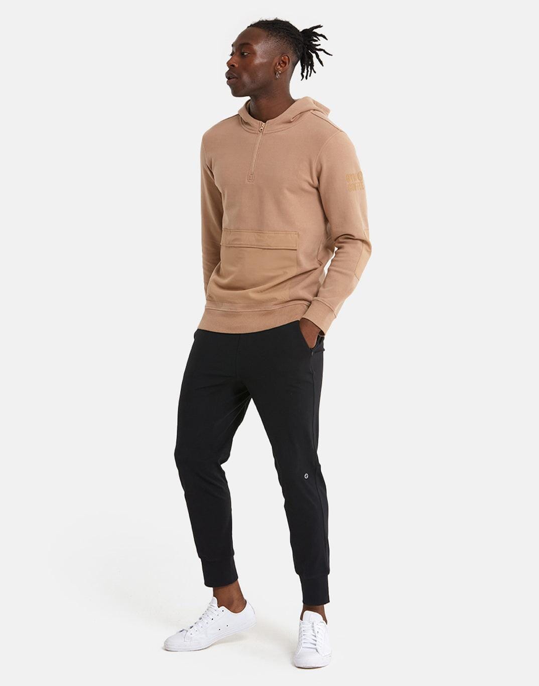Horizon Half Zip Hoodie in Oat Latte - Small / Oat Latte