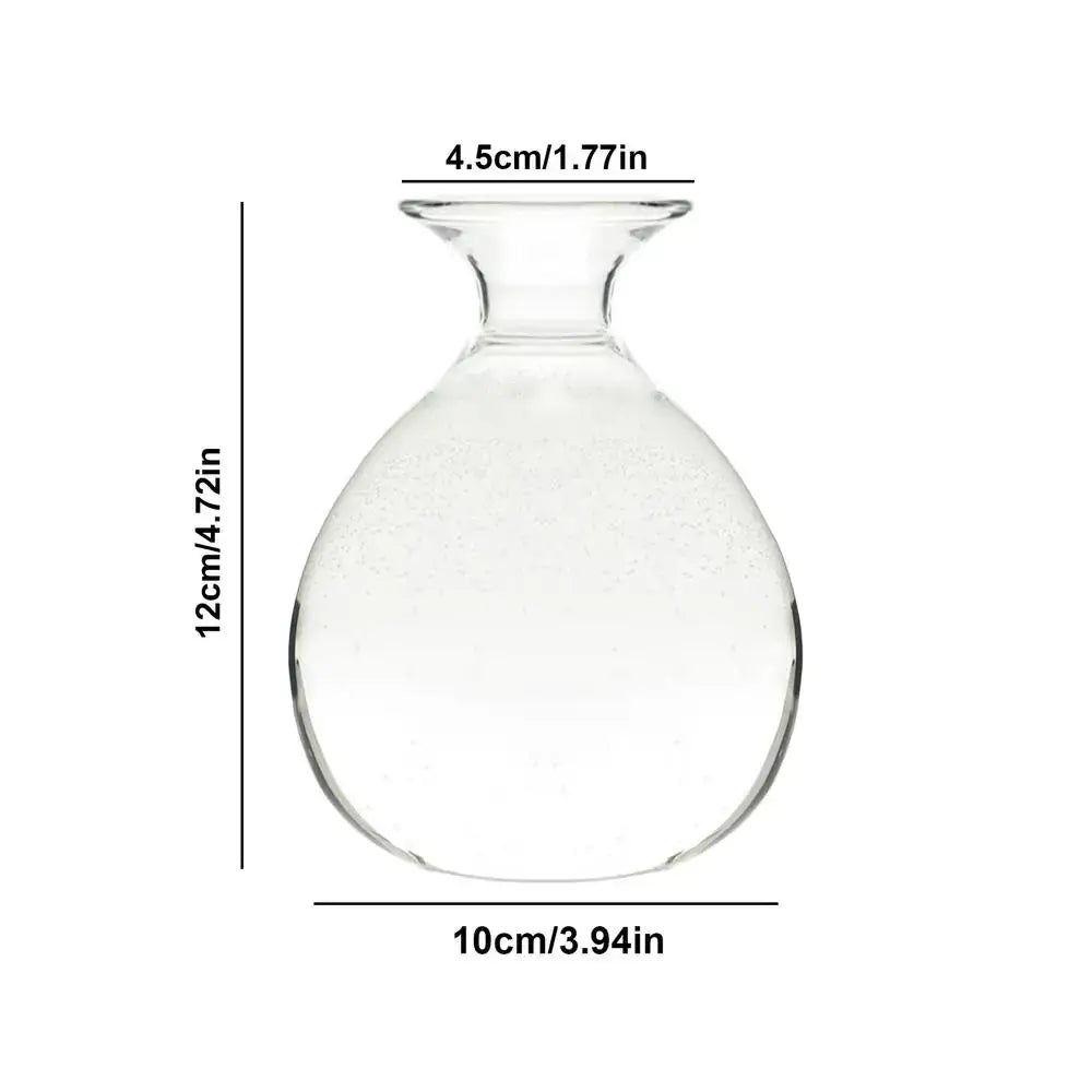 Clear Glass Hydroponic Vase - Water drop / CHINA
