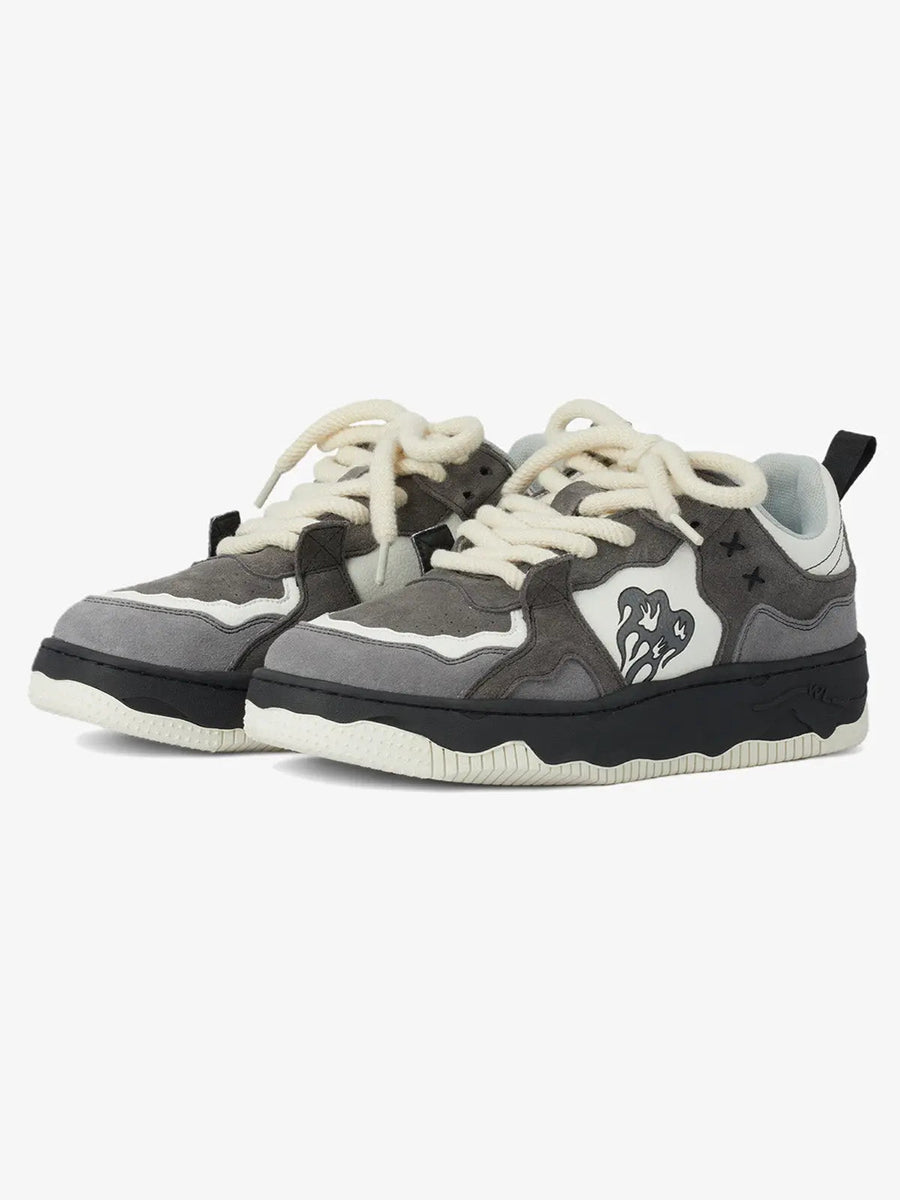 Monochrome Shadowwave Heavy-Duty Street Sneakers-1507 - Grey / 36