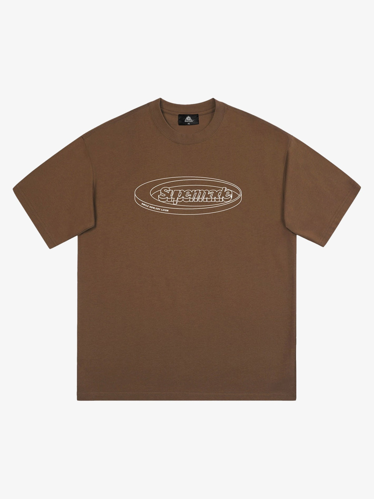 Thesupermade Font Logo Printing T-shirt - Brown / M