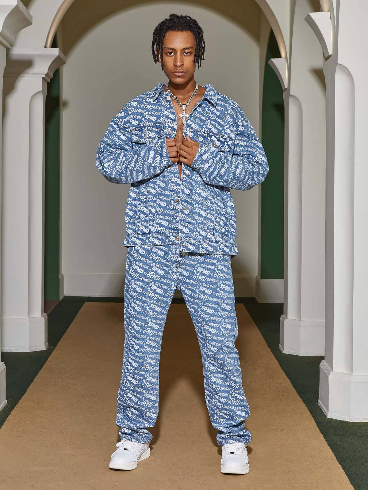 Thesupermade High Street Versatile Denim Set-1719 - Blue / M / Set