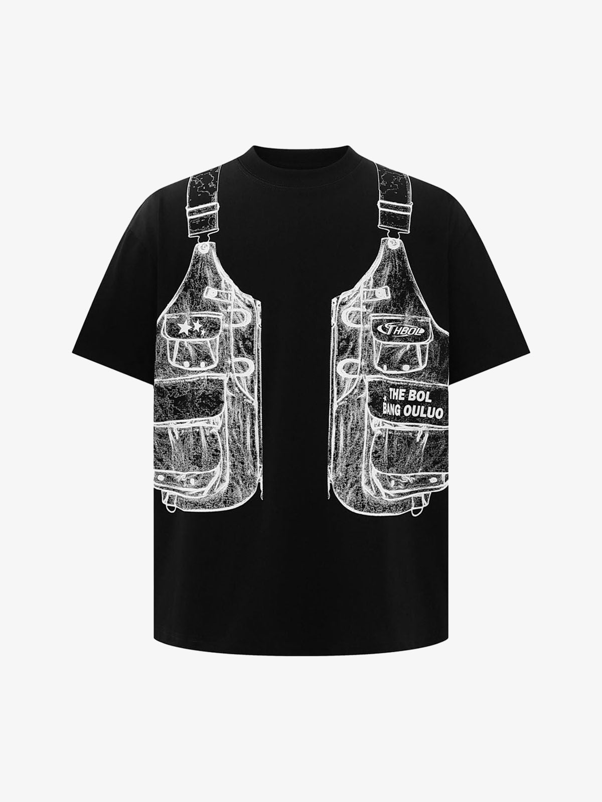 Jacket Print Graphic T-Shirt - Black / S