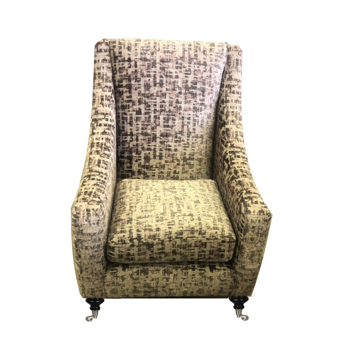 Princeton Dark Grey & Pink Fabric Accent Chair -  In Stock - Delivery Within 7 - 14 Days**