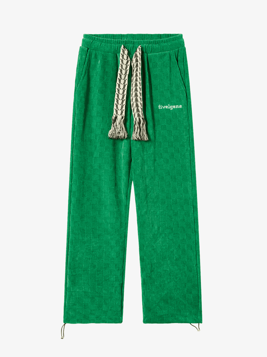 Thesupermade High Waisted Straight Cotton Sweatpants -1284 - Green / S
