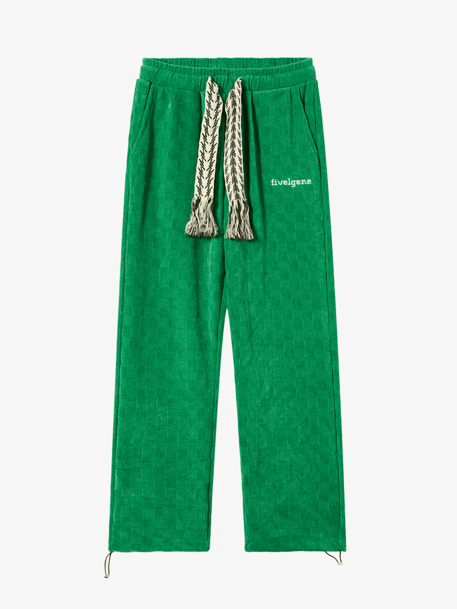 Thesupermade High Waisted Straight Cotton Sweatpants -1284 - Green / S
