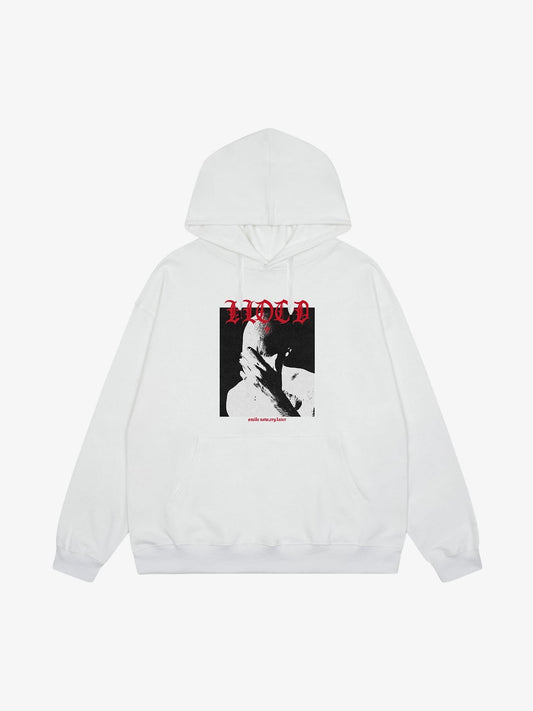 Thesupermade Portrait Print Hoodie - White / M