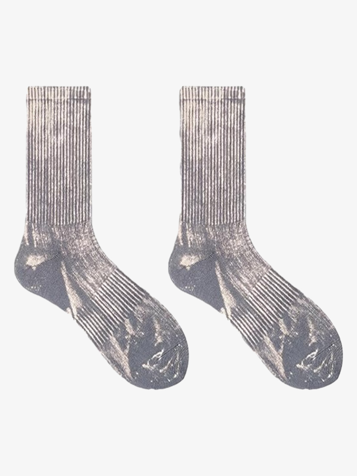 Thesupermade Workwear Distressed Tie-dyed Socks - Dark Grey / ONE SIZE