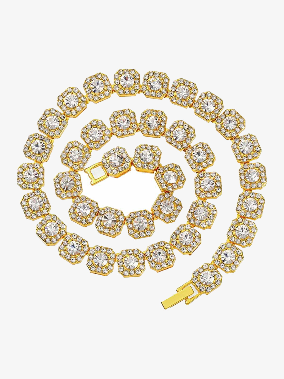 Thesupermade Round Diamond Cuban Necklace - Gold