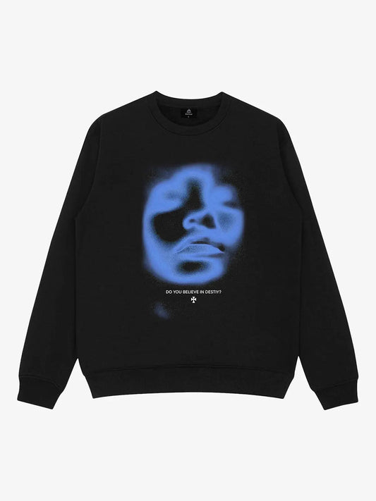 Thesupermade Portrait Print Sweatshirt - Black / M