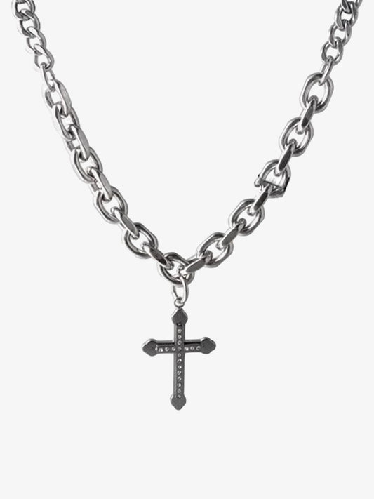 Thesupermade Black Cross Necklace -1131 - One Size