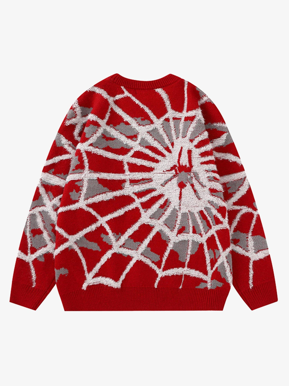 Thesupermade Spider Knit Crew Neck Sweater - Red / M