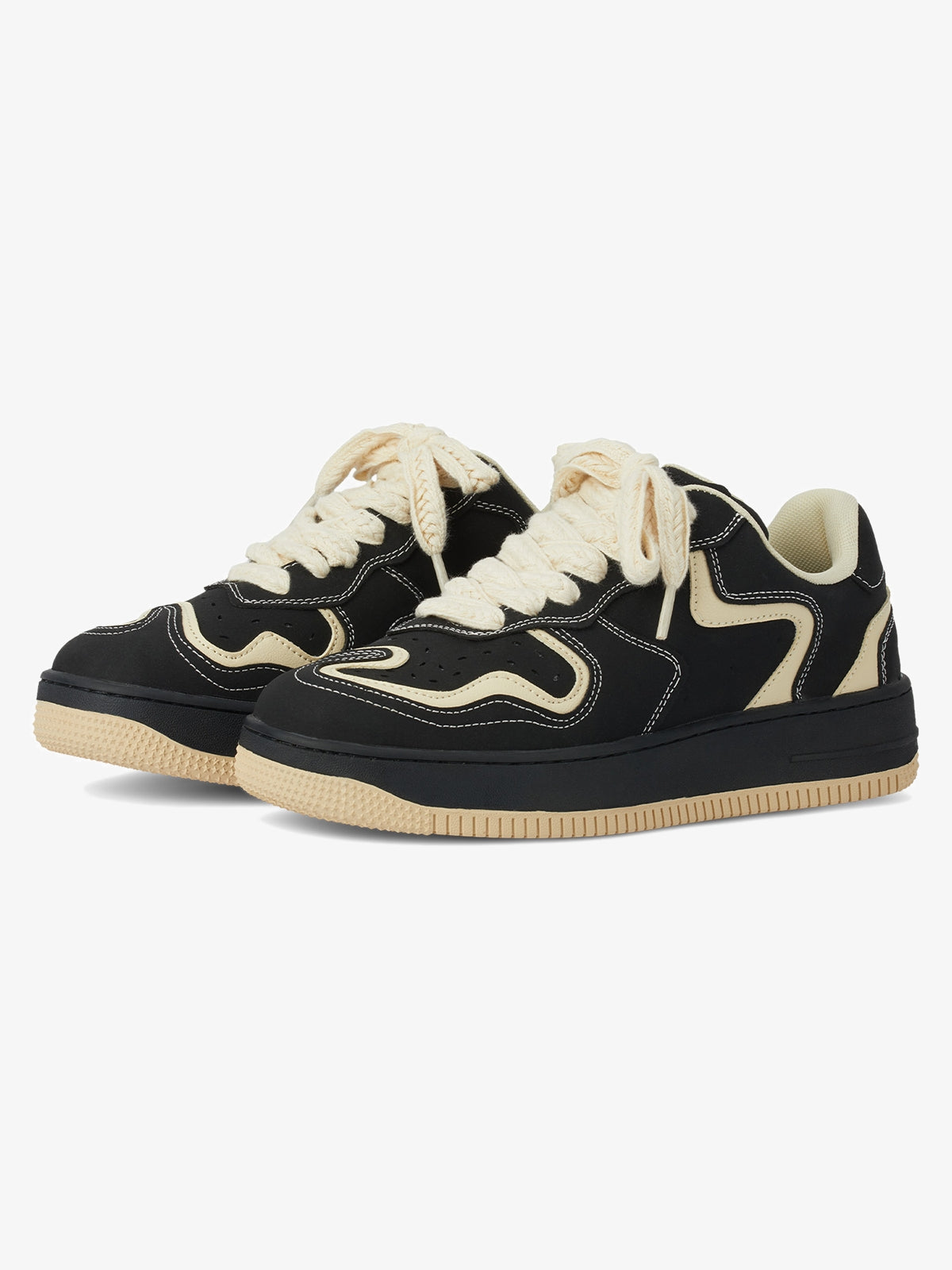 Thesupermade High Street Skateboard Couple Shoes -1479 - Black / 35