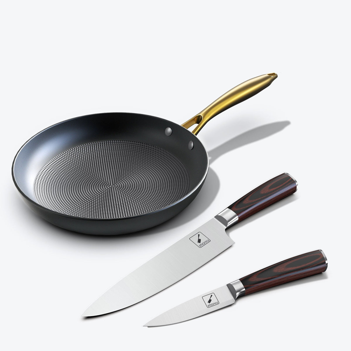 Nonstick Frying Pan 10" and Single Knife
