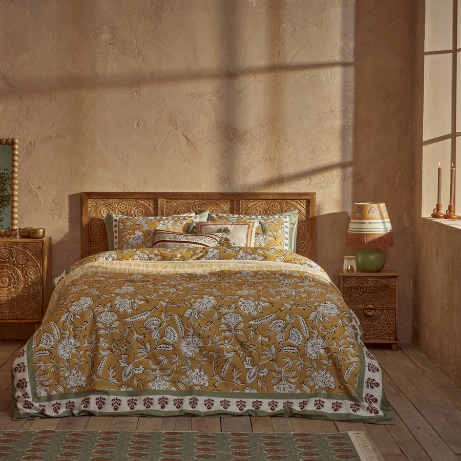Indian Cotton Sateen Duvet Set - Queen