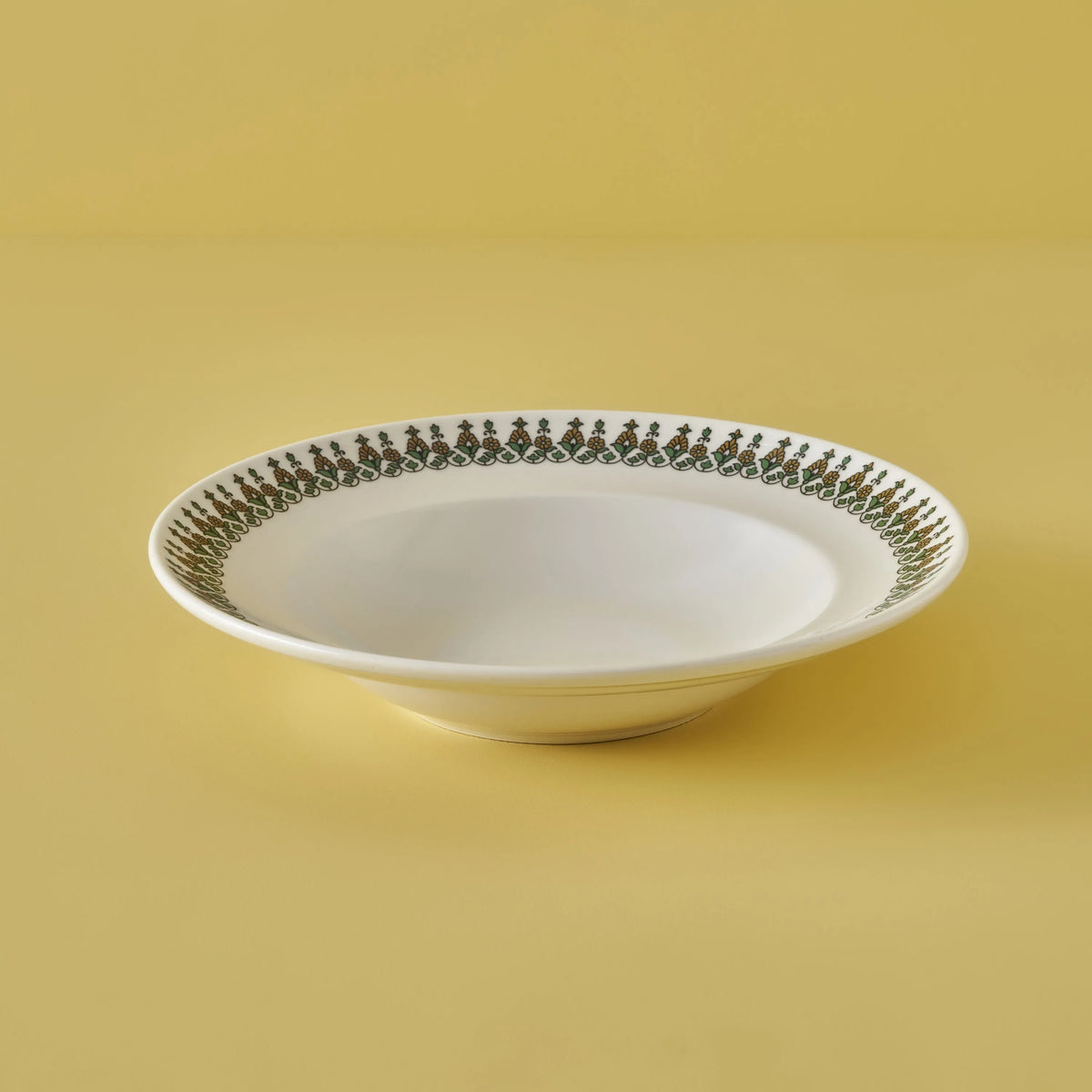 Indian Porcelain Pasta Bowl - Green