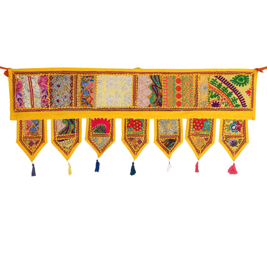 Indischer Patchwork Toran - Gelb
