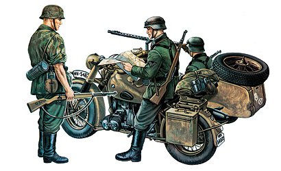 BMW R 75 mit Beiwagen