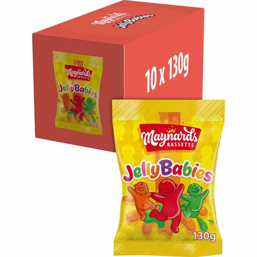 Maynards Bassetts Jelly Babies 130g (Box of 10)