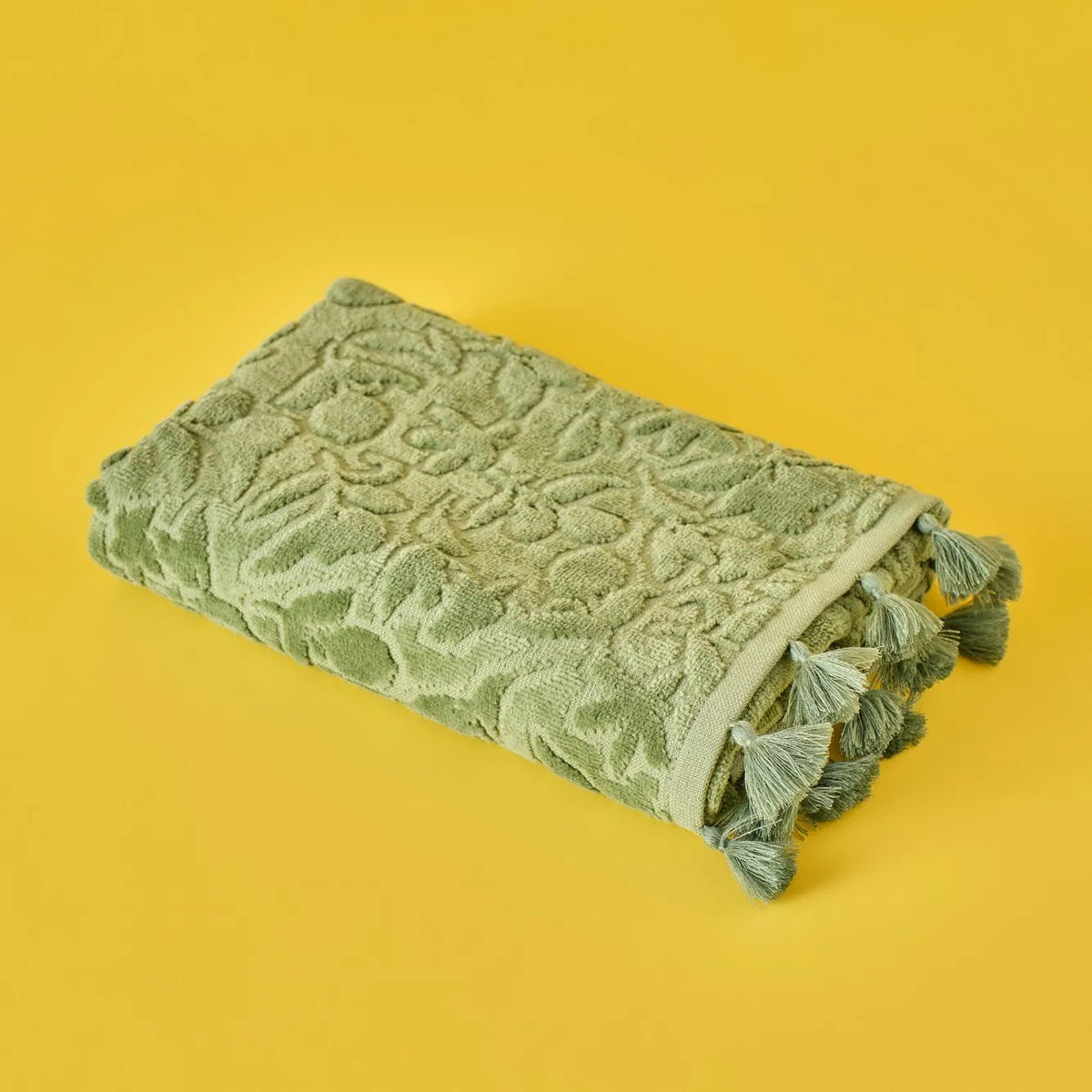 Jolia Cotton Hand Towel - Green