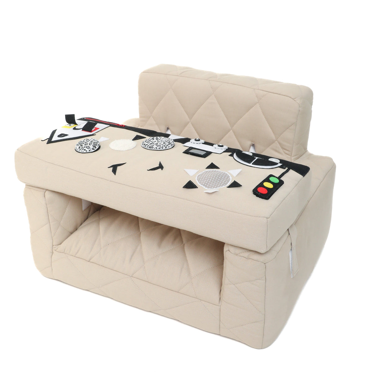 Activity Sessel eckig Activity Sessel Ecki beige mit Kontraste Auflage (Stückliste)