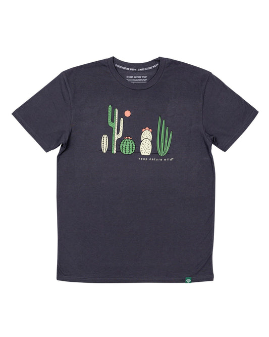 Cactus Friends Unisex Tee | Coal | Size: S