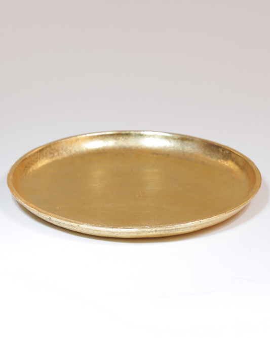 Kerzenteller · antik-gold (groß) - klein