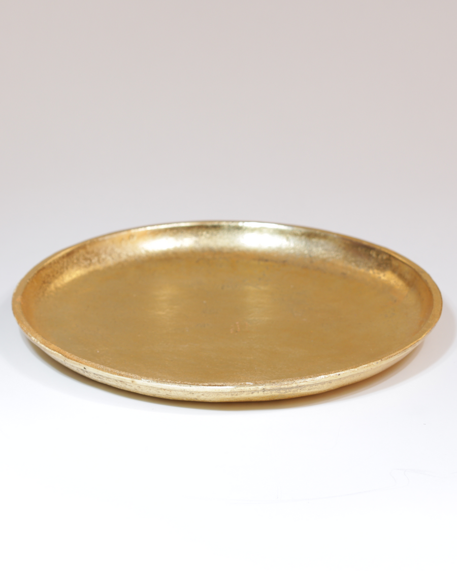 Kerzenteller · antik-gold (groß) - klein