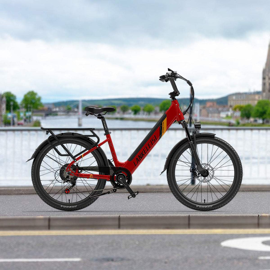 Lankeleisi ES500 Pro 500W 24-Inch Electric Trekking City Bike with 48V 14.5Ah 696Wh Battery