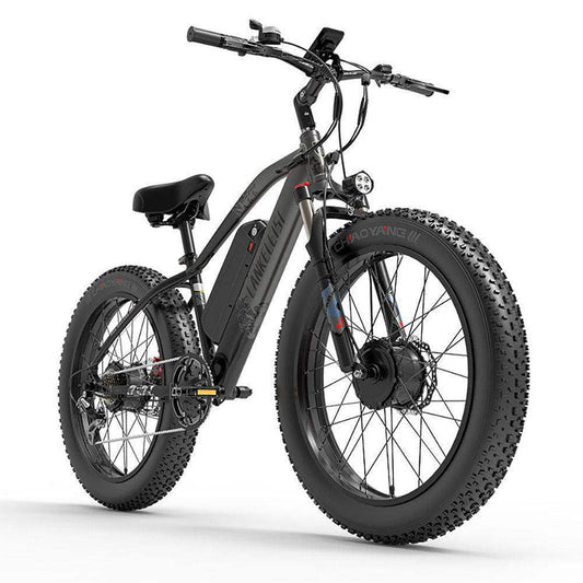 Lankeleisi MG740 PLUS 2000W Dual Motor 26-Inch Fat Tire Electric Mountain Bike with 48V 20Ah Battery