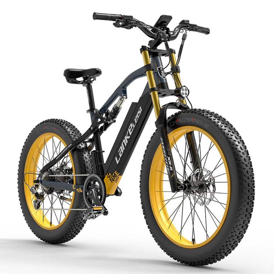 Lankeleisi RV700 1000W 26-Inch Fat Tire Full Suspension Electric Mountain Bike, 48V 16Ah 768Wh Battery