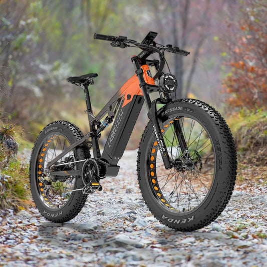 Lankeleisi RV800 Plus 750W Bafang Motor 26-Inch Full Suspension Fat Tire Electric Mountain Bike with 48V 20Ah Battery