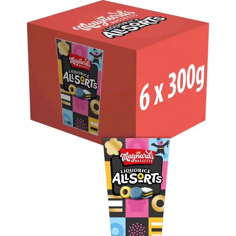 Maynards Bassetts Liquorice Allsorts Carton (Box of 6)