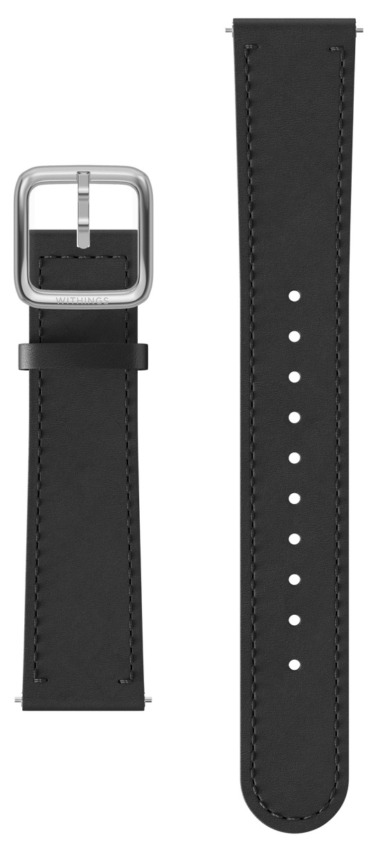 Withings Lederarmband Schwarz 18mm