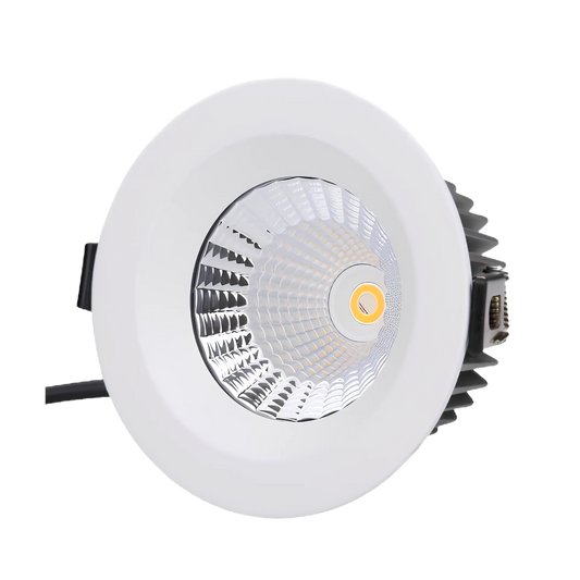 LED Einbaustrahler IP65 wasserdicht 8W 24V DC, 2700K Warmweiß, CRI 95, 60° Reflektor, dimmbar, Lochmaß Ø100 mm