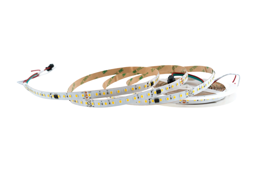 Lauflicht LED Streifen 10 mm – 120 LEDs/m 2835, 24V, 11 W/m, 938 lm/m, 5m – Warmweiß 3000K CRI>82, IP20