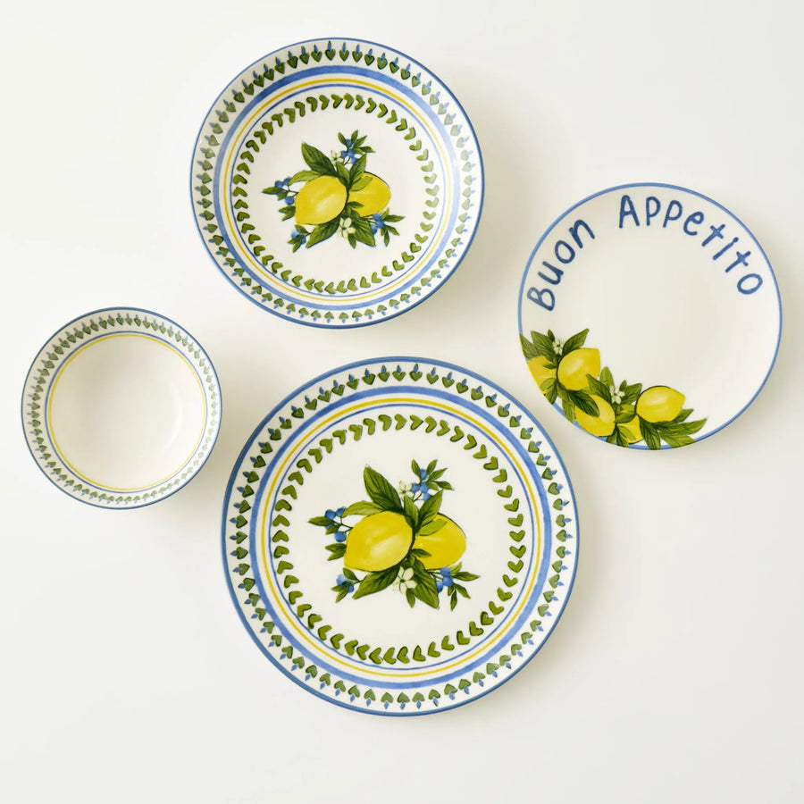 Lemoncello 24 Piece Porcelain Dinnerware Set