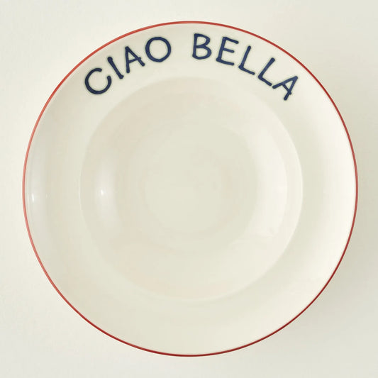 Line Porcelain Pasta Bowl
